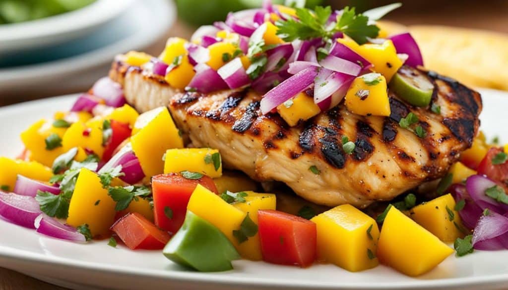 grilled chicken with fruit salsa